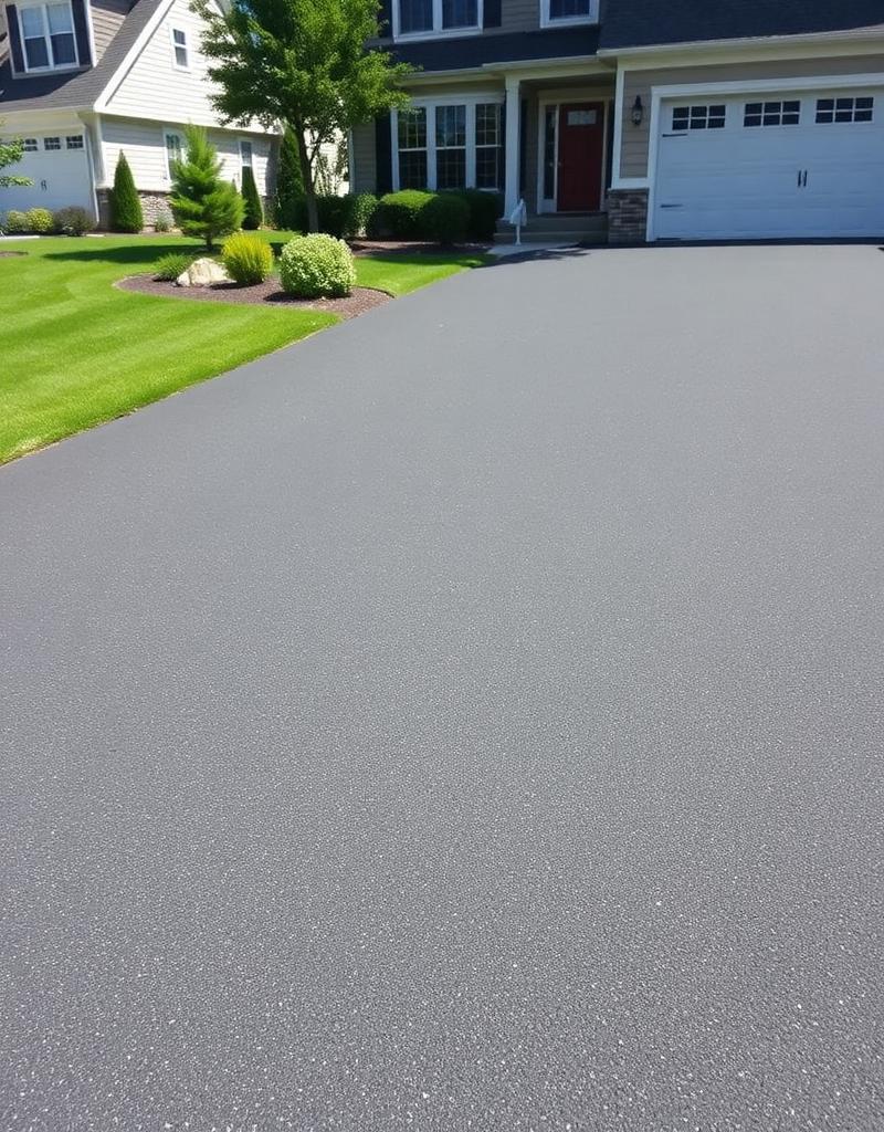 Pristine driveway after pressure washing