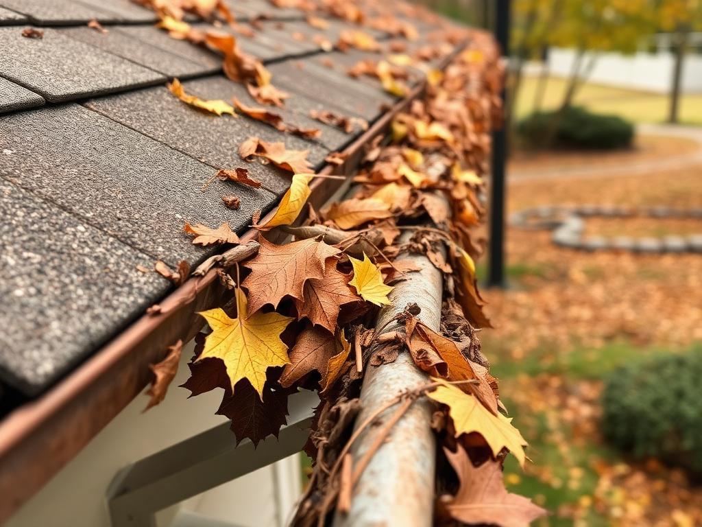 Gutter Clean & Brighten — before